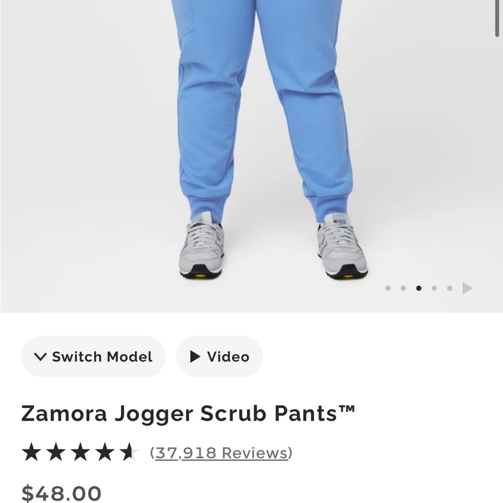 Figs Jogger Scrub Pants in Blue